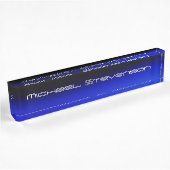 Aangepast modern zwart blauw naambord