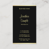 Aangepast modern zwart Gold Handgeschreven script  Visitekaartje (Achterkant)