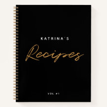 Aangepast modern zwart goud minimalistisch script 