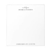 Aangepast modern zwart script een notitie van naam notitieblok (Voorkant)