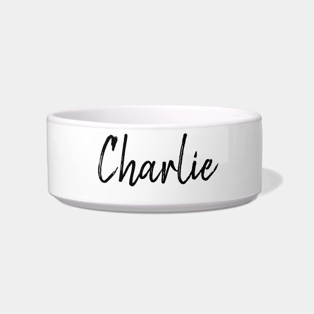 Aangepast modern zwart-wit dog Bowl Chic Pet Cat Voerbakje (Voorkant)