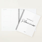 Aangepast modern zwart-witscript planner (Display)