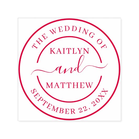 Aangepast moderne bruiloft-uitnodiging zelfinktende stempel (Design)