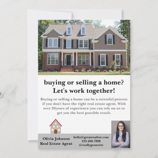 Aangepast moderne Estate Agent Bedankkaart (Voorkant)