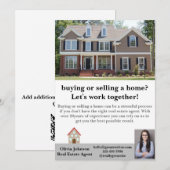 Aangepast moderne Estate Agent Bedankkaart (Voorkant / Achterkant)