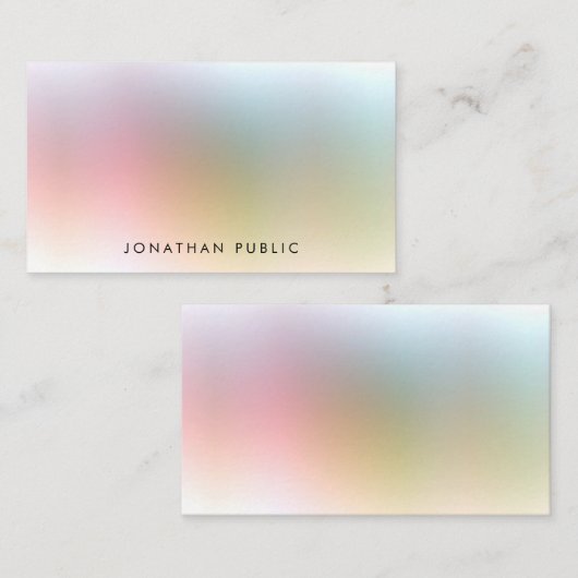 Aangepast, moderne kleurrijke Sjabloon, eenvoudig Notitiekaartje (Voorkant / Achterkant)