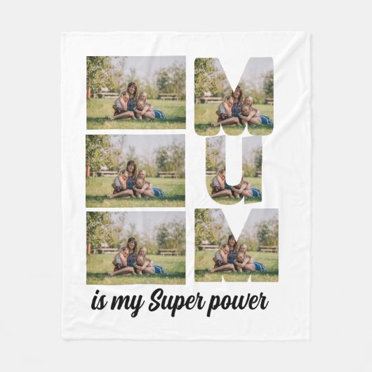 Aangepast moederdag 6 Fotocollage Fleece Deken (Voorkant)