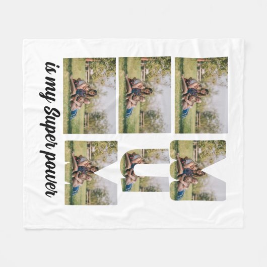 Aangepast moederdag 6 Fotocollage Fleece Deken (Voorkant (Horizontaal))