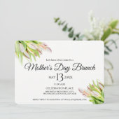 Aangepast, Moederdag Brunch Uitnodiging (Staand voorkant)