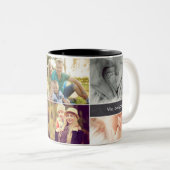Aangepast Moederdag fotocollage-alkbord Tweekleurige Koffiemok (Voorkant rechts)