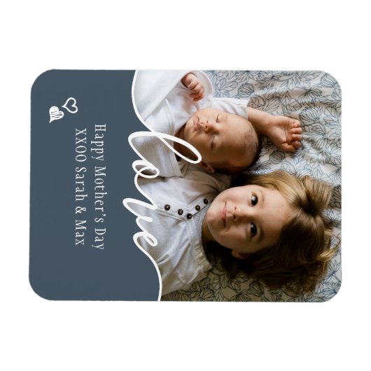 Aangepast Moederdag-fotoscript magneet (Horizontaal)