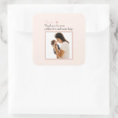 Aangepast Moederdag Schort met Foto & Hart Vierkante Sticker (Tas)