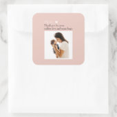 Aangepast Moederdag Schort met Foto & Hart Vierkante Sticker (Tas)