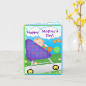 Aangepast Moederdag-Wenskaart Kaart (Gele Bloem)