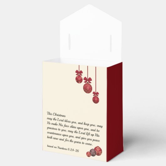 Aangepast Moge de Heer U zegenen KERSTZEGEN Bedankdoosjes (Geopend)