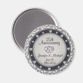 Aangepast monogram 25e Jubileum Magneet (Voorkant / Achterkant)