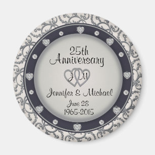 Aangepast monogram 25e Jubileum Magneet