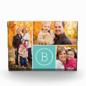 Aangepast Monogram 3 Foto blok (Voorkant)