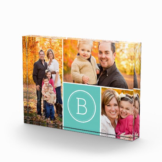 Aangepast Monogram 3 Foto blok (Rechts)