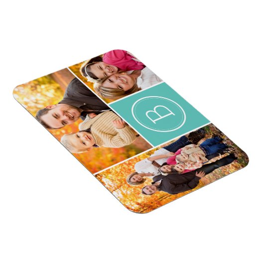 Aangepast monogram 3 Fotomagneet Magneet (Rechterzijde)
