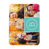 Aangepast monogram 3 Fotomagneet Magneet (Verticaal)