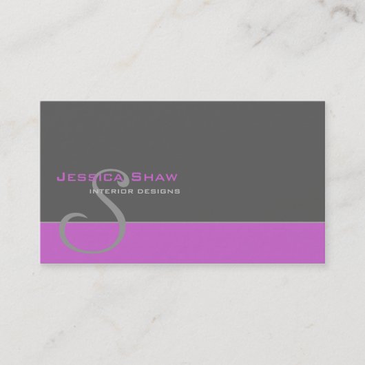 Aangepast monogram 3 visitekaartje (Voorkant)