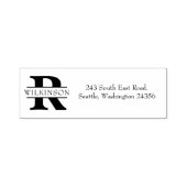 Aangepast monogram aangepast adres  zelfinktende stempel (Design)