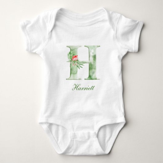 Aangepast monogram aangepaste naam | Bodysuit (Voorkant)