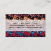 Aangepast monogram abstract mozaïekpatroon #16 visitekaartje (Achterkant)