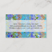 Aangepast monogram abstract mozaïekpatroon visitekaartje (Achterkant)