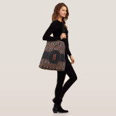 Aangepast monogram abstract patroon crossbody tas (Op model)