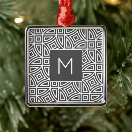 Aangepast monogram Abstract Patroon ornament (Boom)