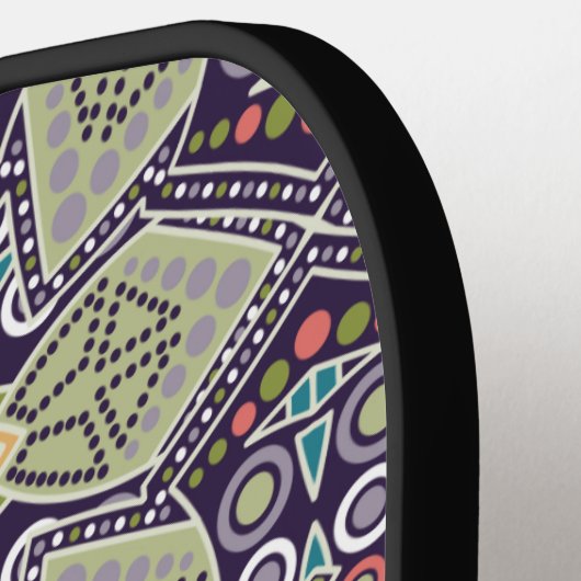 Aangepast monogram abstract Patroon Pickleball Paddle (Links Detail)