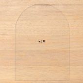 Aangepast monogram acryl uitnodigingen (Voorkant)