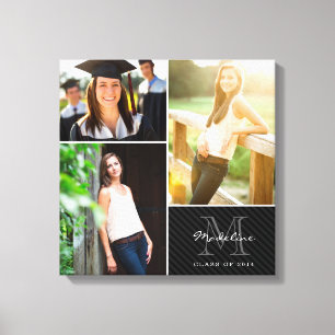 Aangepast monogram Afstuderen 2014 Foto Collage Canvas Afdruk