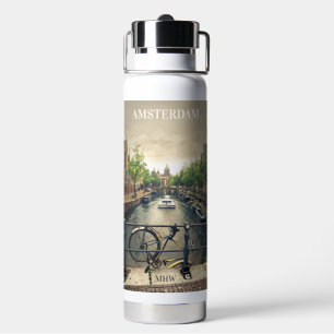 Aangepast monogram Amsterdam Waterfles