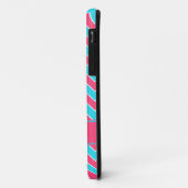 Aangepast monogram Aqua & Roze Chevron Pattern Case-Mate iPhone Case (Achterkant/links)