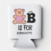 Aangepast monogram B is voor beer grappig schattig Blikjeskoeler (Achterkant)
