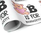 Aangepast monogram B is voor beer grappig schattig Cadeaupapier (Rol Hoek)