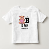 Aangepast monogram B is voor beer grappig schattig Kinder Shirts (Voorkant)