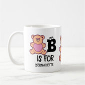 Aangepast monogram B is voor beer grappig schattig Koffiemok (Links)