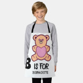 Aangepast monogram B is voor beer grappig schattig Schort (Gedragen)