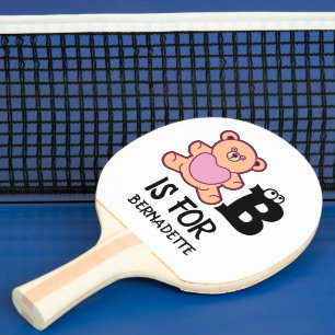 Aangepast monogram B is voor beer grappig schattig Tafeltennisbatje