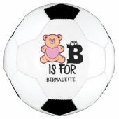 Aangepast monogram B is voor beer grappig schattig Voetbal (Voorkant)