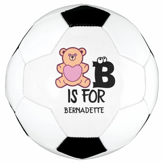 Aangepast monogram B is voor beer grappig schattig Voetbal (Voorkant)