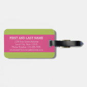 Aangepast monogram B van het kleurrijke Chevron-pa Bagagelabel (Achterkant horizontaal)