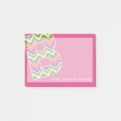 Aangepast monogram B van het kleurrijke Chevron-pa Post-it® Notes (Voorkant)