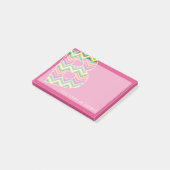 Aangepast monogram B van het kleurrijke Chevron-pa Post-it® Notes (Schuin)