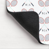 Aangepast Monogram Badminton Patroon Muismat (Hoek)