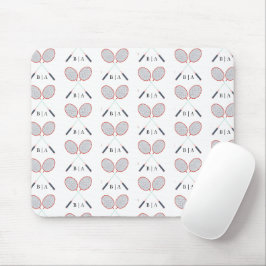 Aangepast monogram badmintonpatroon muismat
